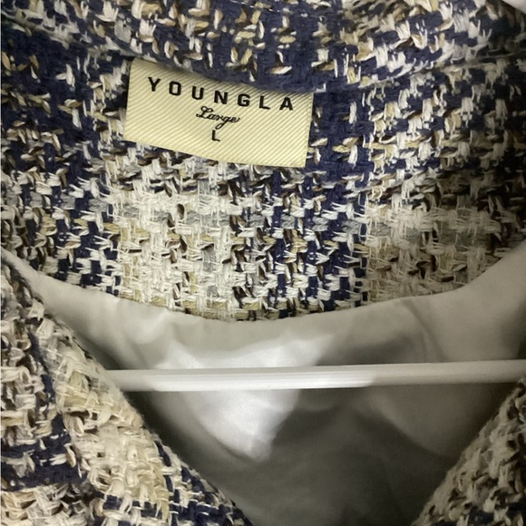 YoungLA Men’s Woven Flannel Jacket Size Large - Picture 4 of 5